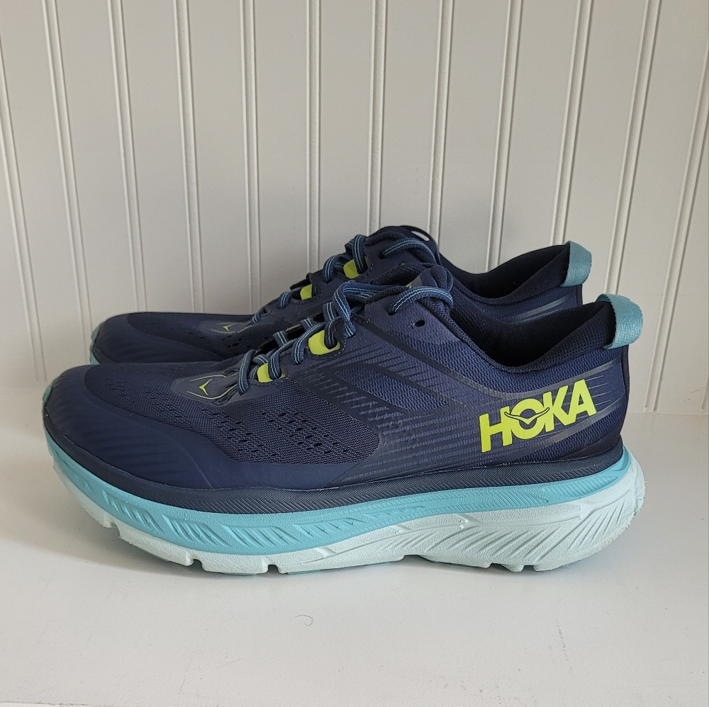 Hoka Blue and Teal Athletic Shoes